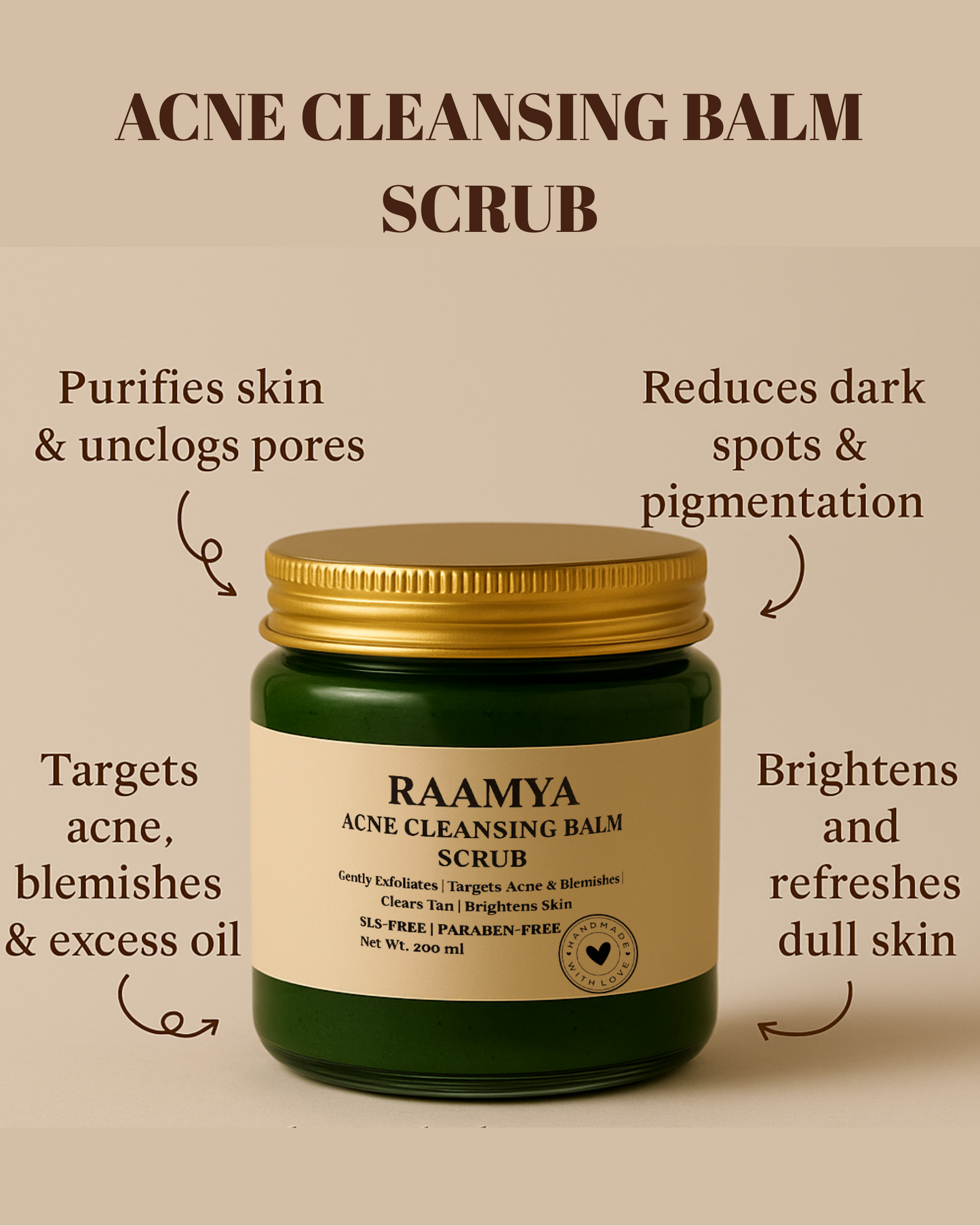 RAAMYA Acne Cleansing Balm Scrub